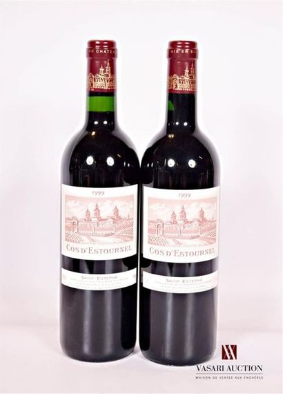null 2 bouteilles	Château COS D'ESTOURNEL	St Estèphe GCC	1999
	Et. excellentes. N...
