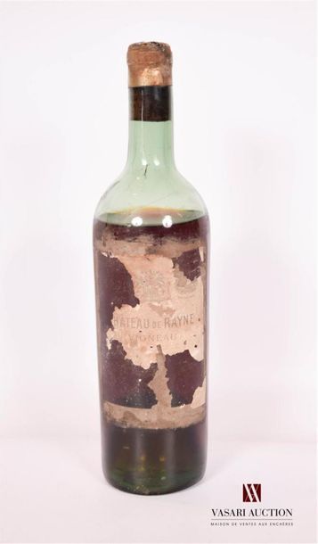 null 1 bouteille	Château DE RAYNE VIGNEAU	Sauternes 1er GCC	1914
	Vestige d'étiquette....