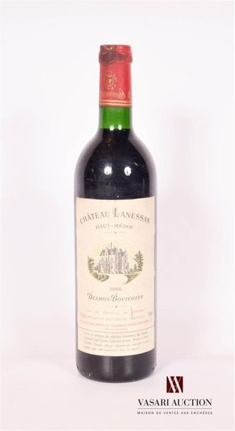 null 1 bouteille	Château LANESSAN	Haut Médoc 	1986
	Et. un peu tachée. N : bas g...