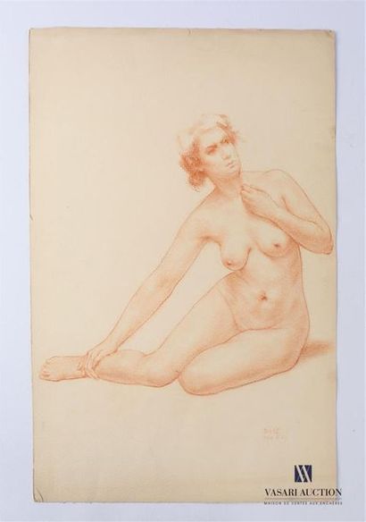 VAN ROY Dolf (1858-1943) Female 
nude holding...