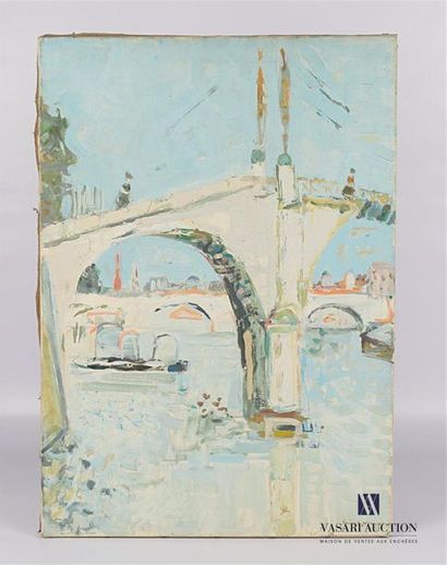 null SAINT JEAN Marcel (1914-1994)
La passerelle
Oil on canvas
Signed and dated 61...