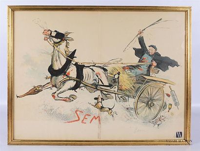 SEM' (1863-1934) d'après
La Calèche 
Lithographie...