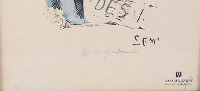 null SEM' (1863-1934) d'après
Mme Homby - Masabu
Lithographie sur papier
Signée en...