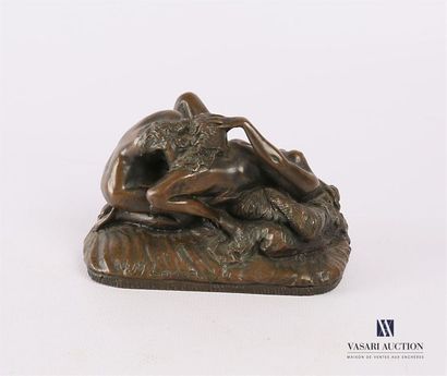 null LAMBEAUX Jef (1852-1908), after
Cunnilingus lesbian
Bronze with medal patina
Signed...