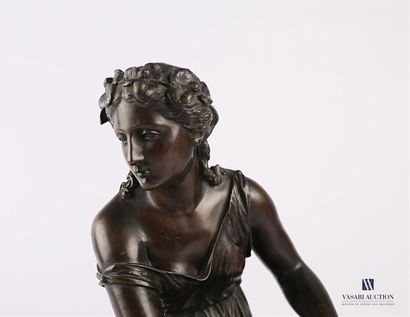 null HABERT Alfred Louis (1824-1893) after
Nymph with Bronze jug 
with brown patina...