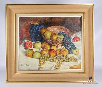 null DAVID Henri (20th century)
Still life with fruits
Oil on canvas
Signed below...