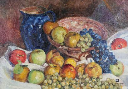 null DAVID Henri (20th century)
Still life with fruits
Oil on canvas
Signed below...