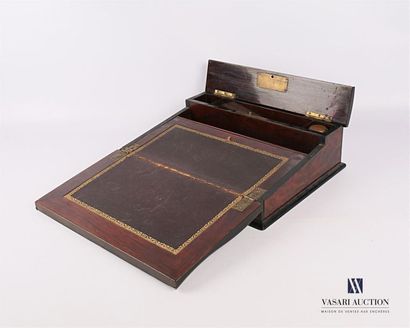 null Writing desk in magnifying glass veneer and inlay decorated with a numbered...
