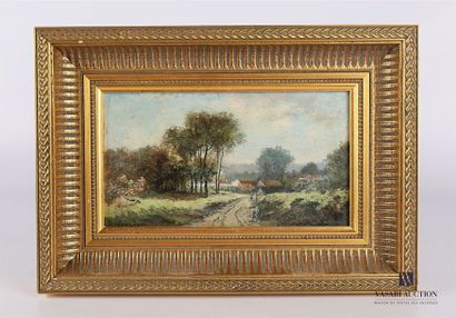 null PIERDON François (1821-1904)
Road to the village
Oil on panel
Signed at the...