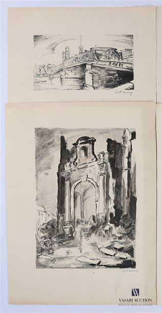 null Emile Henry TILMANS (1888-1960)
Set of four ink and pencil drawings representing...