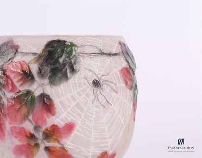 null Gabriel ARGY-ROUSSEAU (1885-1953) "Spider and bramble"
vase in an oval shape...