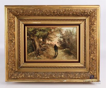 null C.H.
Stroll in the woods 
Oil on canvas 
Monogrammed C.H. and dated 189? bottom...