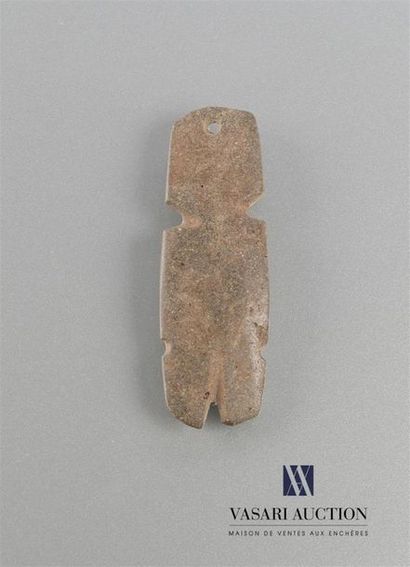 null Pendant representing a standing
figure Grey-green stone with brown patina
Culture...