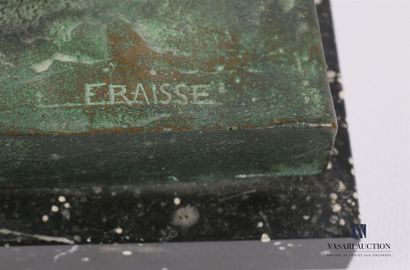 null FRAISSE Edouard (1880-1956). d'après
Tir au but
Bronze à patine verte 
Signé...
