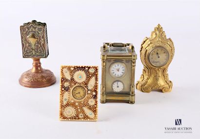 null Set including an Ebel officer's clock with two dials, the glass sides (top:...