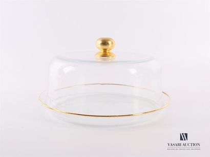 null BORNIOLI ROCCO Glass
bell and its frame, the fretel in the shape of a golden...