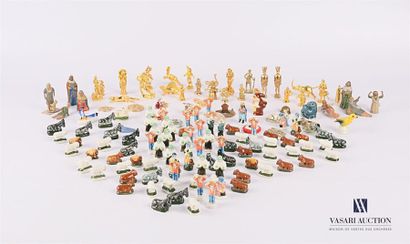 null A set of about eighty-six porcelain beans featuring characters from the manger...