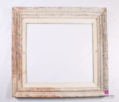null Set of frames including: 
- Moulded wooden throat frame with decoration of sticks...