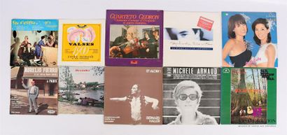 null Lot de dix vinyles :
- Jacques Hélian et son orchestre - 1 disque 33T - disque...
