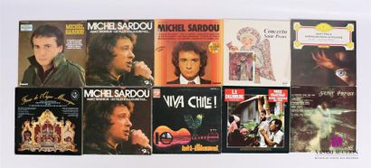 null Lot de dix vinyles :
- Michel Sardou - 1 disque 33T - disque en bon état général
-...