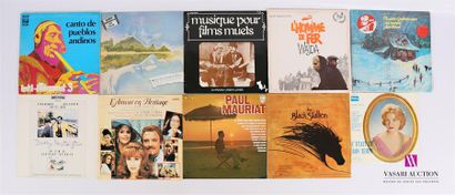 null Lot de dix vinyles :
- Canto de pueblos andinos - 1 disque 33T - disque en bon...