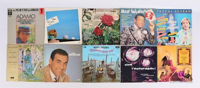 null Lot de dix vinyles :
- Adamo des vedettes aux idoles - 1 disque 33T - disque...