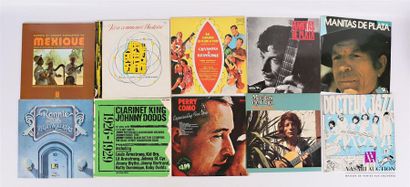 null Lot de dix vinyles :
- Danses et chants populaires du Mexique - 1 disque 33T...