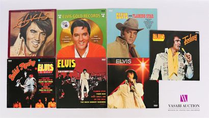 null ELVIS PRESLEY 
Lot de sept vinyles : 
- Elvis Welcome to my world - 1 disque...
