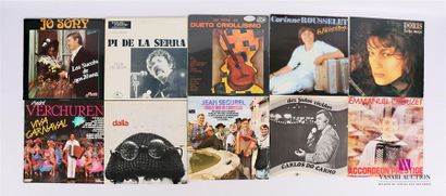 null Lot de dix vinyles : 
- Josony chante les succès de nos 20 ans - 1 disque 33T...