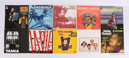 null Lot de dix vinyles :
- Gilbert Becaud "Age tendre et tête de bois" - 1 disque...