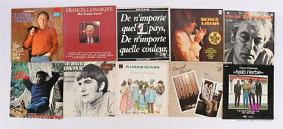null Lot de dix vinyles :
- Francis Lemarque Marjolaine - 1 disque 33T - disque en...