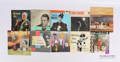 null Lot de dix vinyles :
- Le beaujolais en fête - 1 disque 33T - disque en bon...