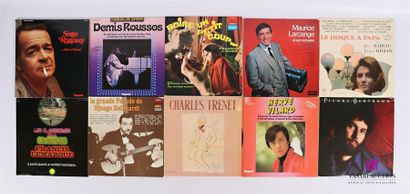 null Lot de dix vinyles :
- Serge Reggiani Album 2 disques - 2 disques 33T - disques...