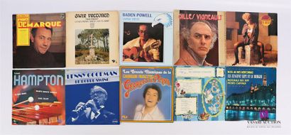 null Lot de dix vinyles : 
- Francis Lemarque Marjolaine - 1 disque 33T - disque...