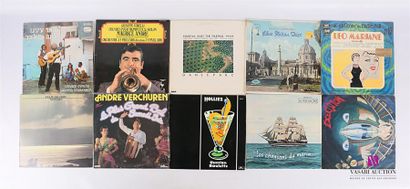 null Lot de dix vinyles :
- Veraer Eynenu Salomo Carleback - 1 disque 33T sous pochette...