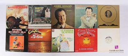 null Lot de dix vinyles :
- Mambo Jambo Enrique Cardozo - 1 disque 33T sous pochette...