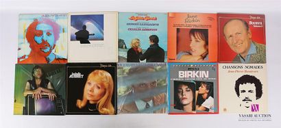 null Lot de dix vinyles : 
- Un beau matin : Areski - 1 disque 33T sous pochette...