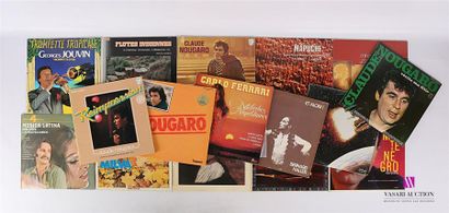 null Lot de seize vinyles :
- Georges Jouvin Trompette tropicale - 1 disque 33T sous...