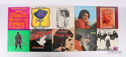 null Lot de dix vinyles :
- Musiques mecaniques orgue de fêtes foraines - 1 disque...