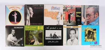 null Lot de dix vinyles :
- Fernand Gignac en spectacle - 1 disque 33T sous pochette...