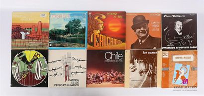 null Lot de dix vinyles :
- Paisajes de Venezuela - 1 disque 33T sous pochette cartonnée...