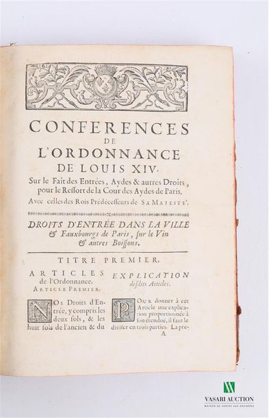 null JACQUIN Jacques - Lectures of the ordinance of Louis XIV king of France and...