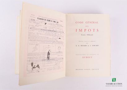 null DUBOUT (Illustration) - Code des impots - Paris Gonon publisher 1958 - one volume...