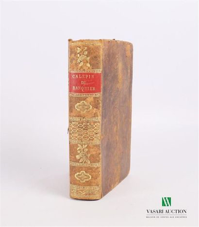 null GUÉHÉNEUC DE LANO - Calepin du Banquier - Bayonne Cluzeau 1816 - un volume in-12°...