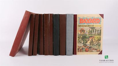 null BAYARD - Revues reliées comprenant du numéros 411 (17/10/1954) à 450 (17/07/1955)...