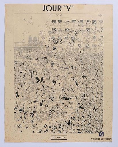 null DUBOUT Albert (1905-1976)
Jour " V "
Lithographie sur papier
(pliures et rousseurs)
61,5...