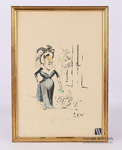 null SEM' (1863-1934) after
Mrs Homby - Masabu
Lithograph on paper
Signed lower right...