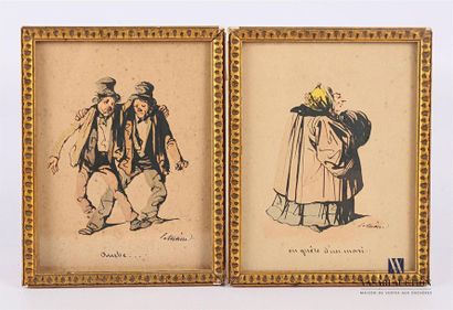 null LETTER Pierre (1798-1884)
- Ourbe ...
- En quête d'un mari 
Two inks and watercolours...