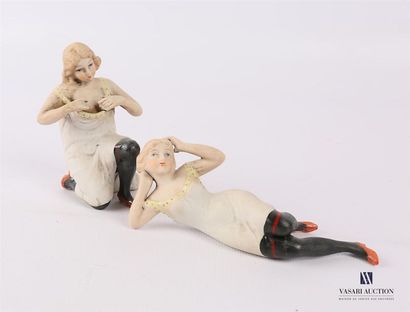 null GERMANY, manufacturing
Lot of two biscuit bathers, one lying, the other kneeling...