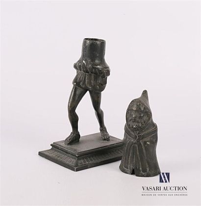 null Candlestick subject forming a candlestick with a draped
man (slight wear to...